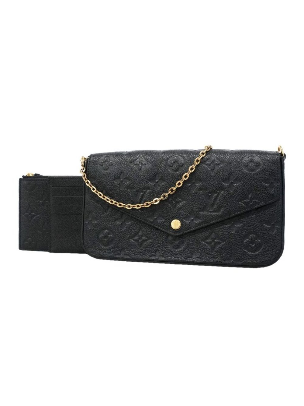 Louis Vuitton Wallet on Chain Monogram Empreinte Pochette Felicie Noir Shoulder